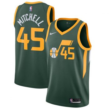 Donovan Mitchell Utah Jazz Nike Youth 2018/19 Swingman Jersey Green – Earned Edition