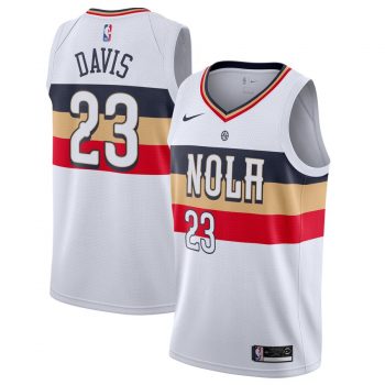 Anthony Davis New Orleans Pelicans Nike 2018/19 Swingman Jersey White – Earned Edition