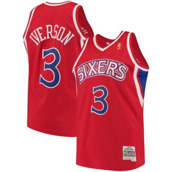 Allen Iverson Philadelphia 76ers Mitchell & Ness 1996-97 Hardwood Classics Swingman Jersey - Red