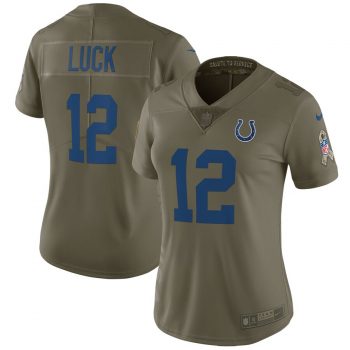 Andrew Luck Indianapolis Colts Nike Women's Salute to Service Limited Jersey - Olive