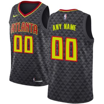 Atlanta Hawks Nike Swingman Custom Jersey Black - Icon Edition