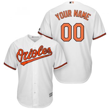 Baltimore Orioles Majestic Cool Base Custom Jersey - White