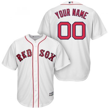 Boston Red Sox Majestic Cool Base Custom Jersey - White