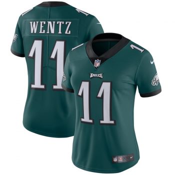 Carson Wentz Philadelphia Eagles Nike Women's Vapor Untouchable Limited Player Jersey - Midnight Green