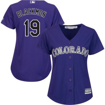 Charlie Blackmon Colorado Rockies Majestic Women's Cool Base Replica Player Jersey – Purple