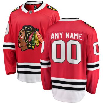 Chicago Blackhawks Fanatics Branded Home Breakaway Custom Jersey - Red