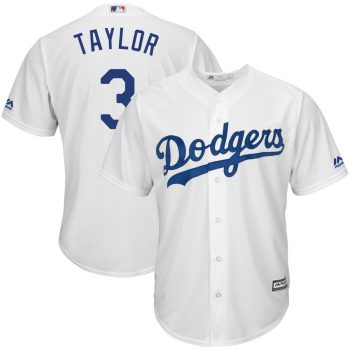 Chris Taylor Los Angeles Dodgers Majestic Cool Base Player Replica Jersey – White