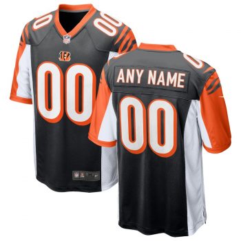 Cincinnati Bengals Nike 2018 Custom Game Jersey – Black