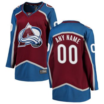 Colorado Avalanche Fanatics Branded Women's Home Breakaway Custom Jersey - Maroon