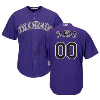 Colorado Rockies Majestic Alternate Cool Base Custom Jersey - Purple