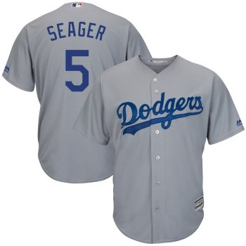 Corey Seager Los Angeles Dodgers Majestic Road Official Cool Base Replica Player Jersey - Gray