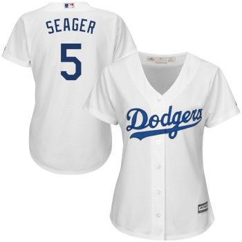 Corey Seager Los Angeles Dodgers Majestic Women's Cool Base Player Jersey -White