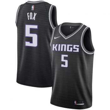 De'Aaron Fox Sacramento Kings Nike Replica Swingman Jersey - Statement Edition – Black