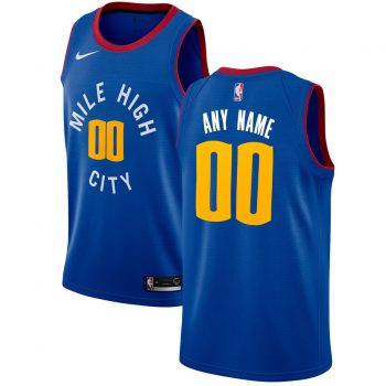 Denver Nuggets Nike Swingman Custom Jersey Blue – Statement Edition