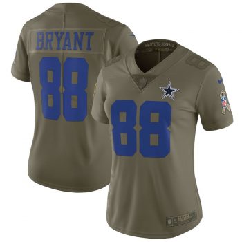 Dez Bryant Dallas Cowboys Nike Women's Salute to Service Limited Jersey - Olive