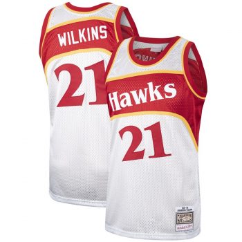 Dominique Wilkins Atlanta Hawks Mitchell & Ness Hardwood Classics Platinum Swingman Jersey