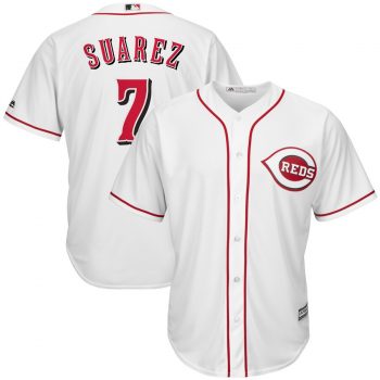 Eugenio Suarez Cincinnati Reds Majestic Cool Base Home Player Jersey - White