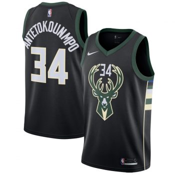 Giannis Antetokounmpo Milwaukee Bucks Nike Swingman Jersey - Statement Edition – Black