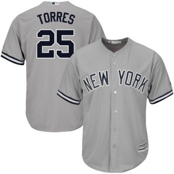 Gleyber Torres New York Yankees Majestic Official Cool Base Player Jersey – Gray