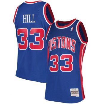 Grant Hill Detroit Pistons Mitchell & Ness 1995-96 Hardwood Classics Swingman Jersey - Blue