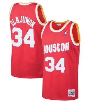 Hakeem Olajuwon Houston Rockets Mitchell & Ness 1993-94 Hardwood Classics Swingman Jersey - Red