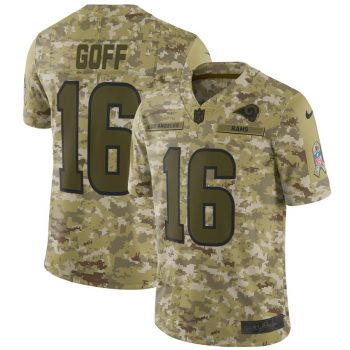 Jared Goff Los Angeles Rams Nike Salute to Service Limited Jersey – Camo