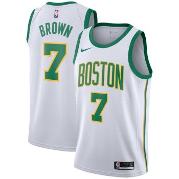 Jaylen Brown Boston Celtics Nike City Edition Swingman Jersey – White