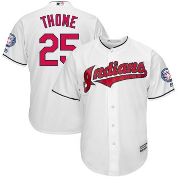 Jim Thome Cleveland Indians Majestic Hall of Fame Induction Patch Cool Base Jersey – White