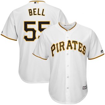 Josh Bell Pittsburgh Pirates Majestic Cool Base Player Replica Jersey – White