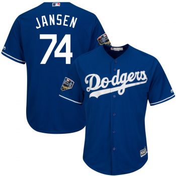 Kenley Jansen Los Angeles Dodgers Majestic 2018 World Series Cool Base Player Jersey – Royal