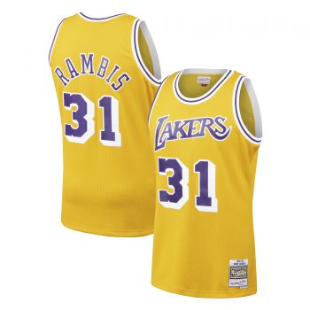 Kurt Rambis Los Angeles Lakers Mitchell & Ness 1984-85 Hardwood Classics Swingman Jersey – Gold