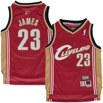 LeBron James Cleveland Cavaliers Mitchell & Ness Youth Hardwood Classics Swingman Jersey – Maroon