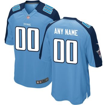 Men's Tennessee Titans Nike Light Blue Custom Alternate Jersey