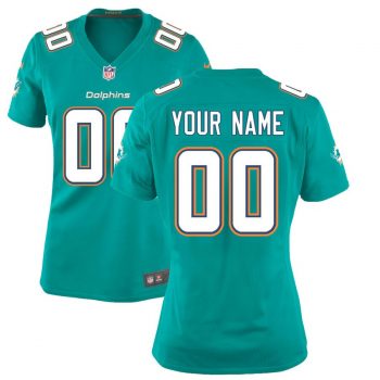 Miami Dolphins Nike Women's Custom Game Jersey - Aqua