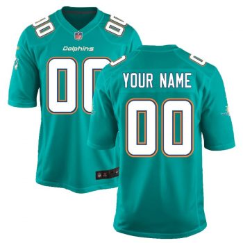 Miami Dolphins Nike Youth Custom Game Jersey - Aqua