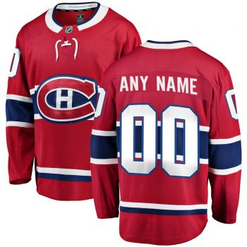 Montreal Canadiens Fanatics Branded Home Breakaway Custom Jersey - Red