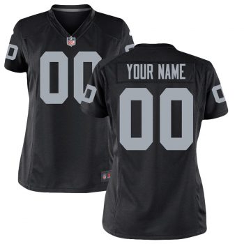 Oakland Raiders Nike Women's Custom Game Jersey - Black