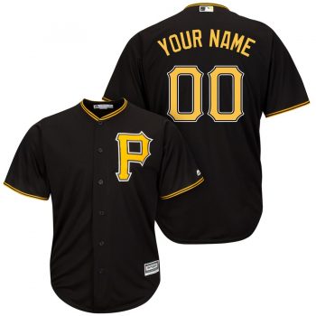 Pittsburgh Pirates Majestic Cool Base Custom Jersey - Black