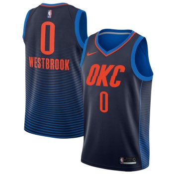 Russell Westbrook Oklahoma City Thunder Nike Swingman Jersey - Statement Edition – Navy