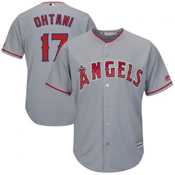 Shohei Ohtani Los Angeles Angels Majestic Cool Base Player Jersey – Gray