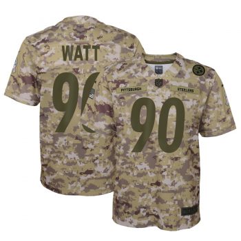 T.J. Watt Pittsburgh Steelers Nike Youth Salute to Service Game Jersey - Camo