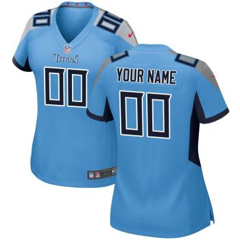 Tennessee Titans Nike Women's 2018 Custom Game Jersey – Light Blue