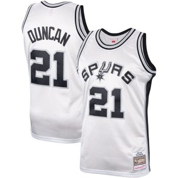 Tim Duncan San Antonio Spurs Mitchell & Ness Hardwood Classics Platinum Swingman Jersey