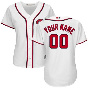 Washington Nationals Majestic Women's Home Cool Base Custom Jersey - White