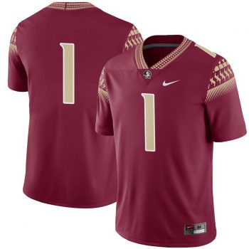 #1 Florida State Seminoles Nike Football Game Jersey – Garnet