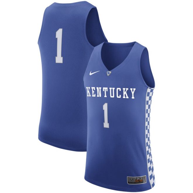 #1 Kentucky Wildcats Nike Authentic Basketball Jersey - Royal -