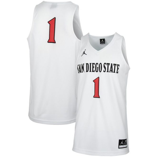 #1 San Diego State Aztecs Jordan Brand Replica Basketball Jersey –