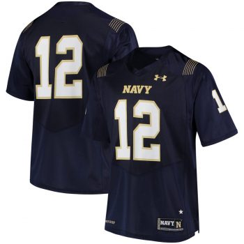 #12 Navy Midshipmen Under Armour Replica Football Jersey - Navy