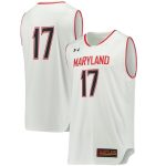 #17 Maryland Terrapins Under Armour Replica Performance Basketball Jersey – White