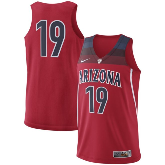 #19 Arizona Wildcats Nike Hyper Elite Authentic Basketball Jersey – Red